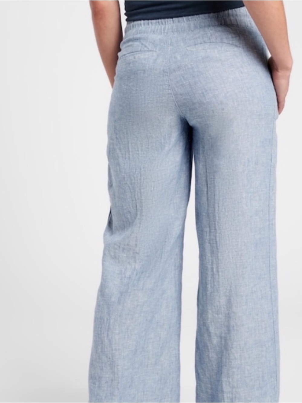 Athleta Linen Cabo Wide Leg pant - Sz 4 - Picture 4 of 8